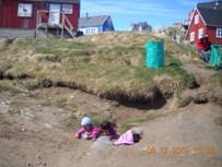 Children playing in Kulusuk, Greenland